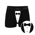 The 009 | Black Tuxedo Ball Hammock® Pouch Trunks Underwear - Shinesty