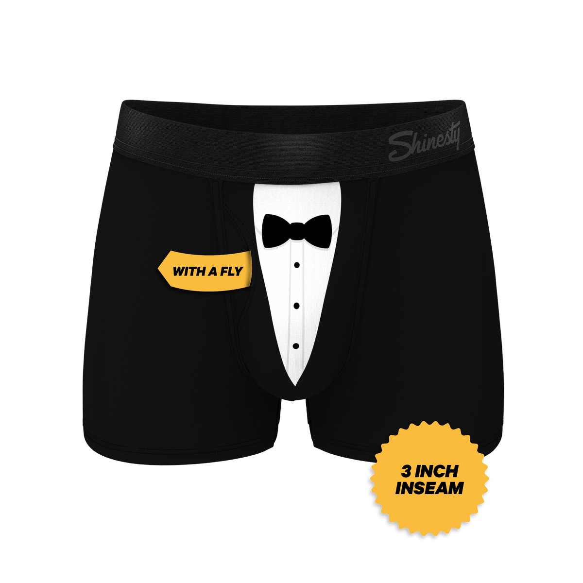The 009 | Black Tuxedo Ball Hammock® Pouch Trunks Underwear - Shinesty
