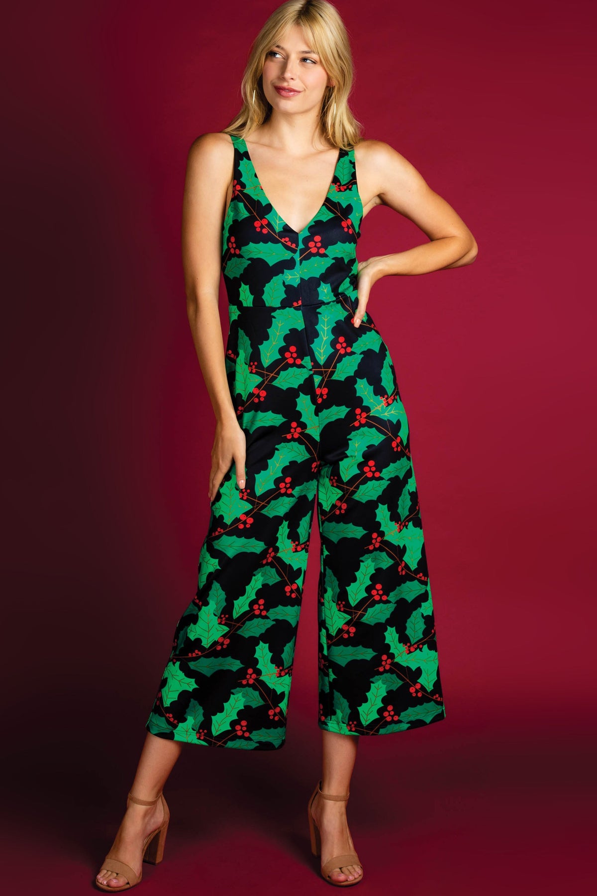 The Deck Yourselves | Mistletoe Christmas Jumpsuit - Shinesty