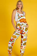 The Spread | White Thanksgiving Women's Pajamaralls® - Shinesty