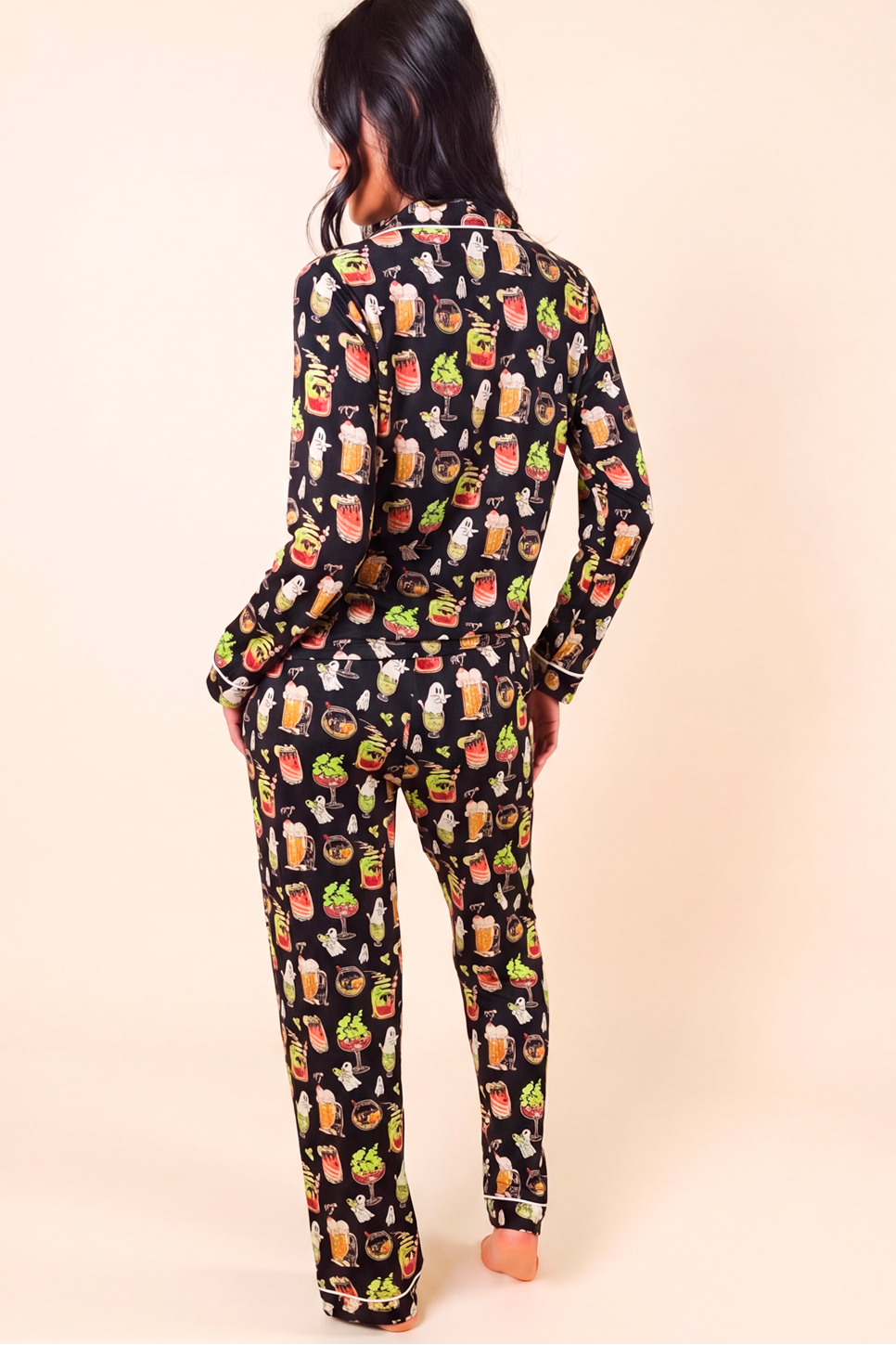 The Potions Pub | Halloween Cocktail SleepDeep™ Women’s Long Sleeve Pajama Set - Shinesty