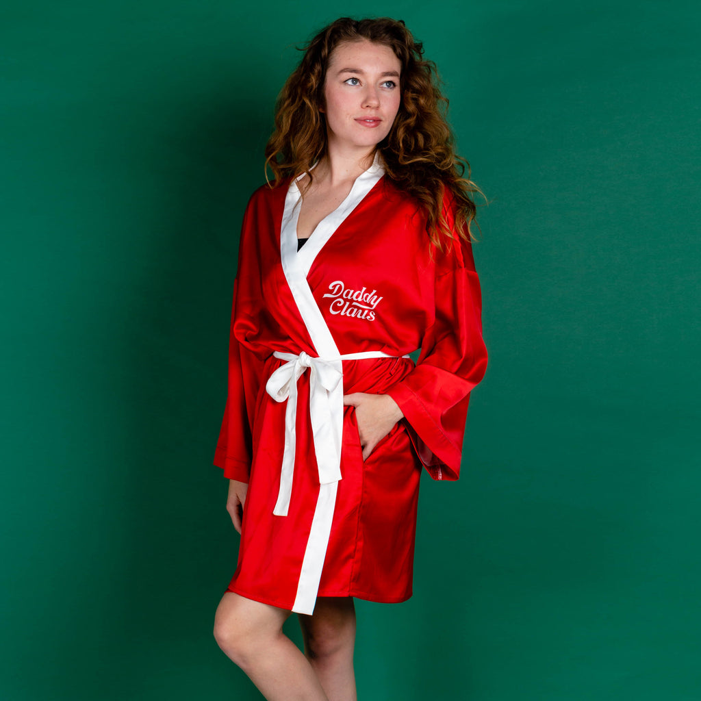The Daddy Claus | Ladies Unisex Santa Christmas Kimono - Shinesty