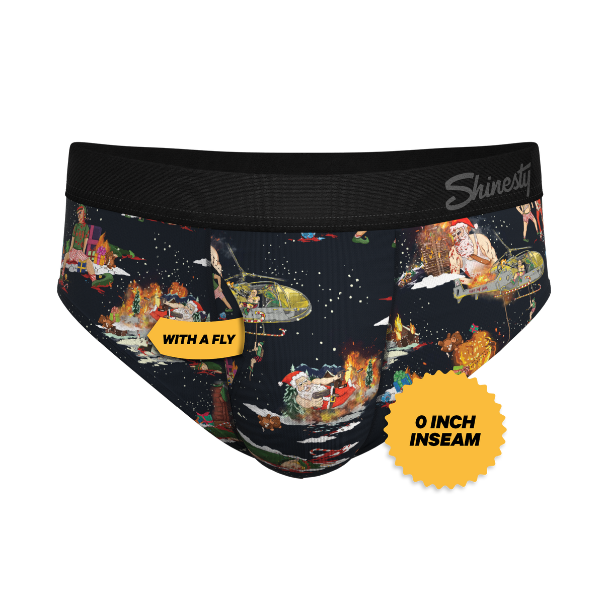 The 12 Slays of Christmas | Christmas Scene Ball Hammock® Pouch Underwear Briefs - Shinesty
