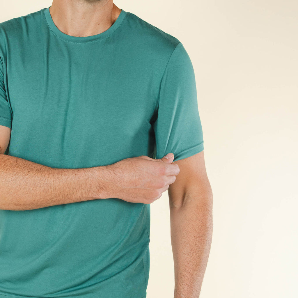 The Curacao | Teal SleepDeep™ Men’s Pajama Shirt - Shinesty