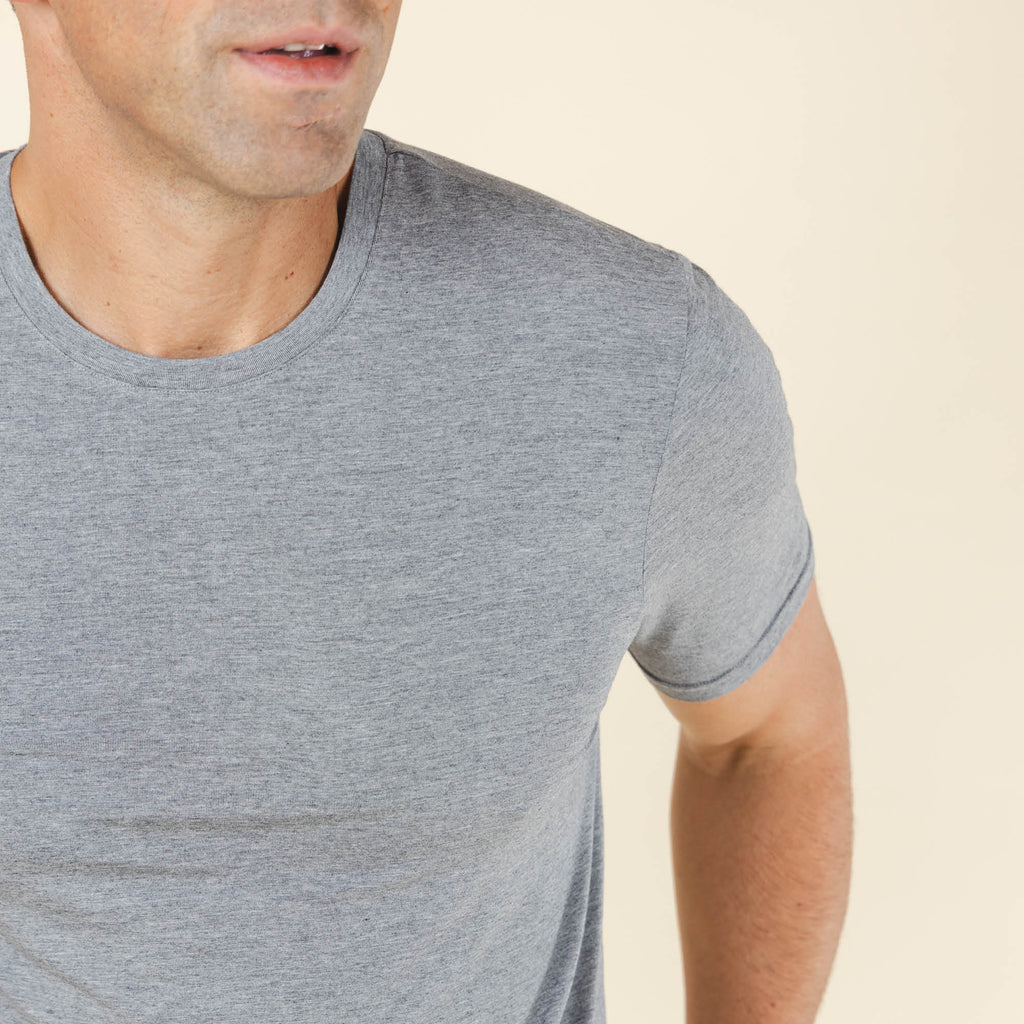 The Rock Solid | Mild Grey SleepDeep™ Men’s Pajama Shirt - Shinesty