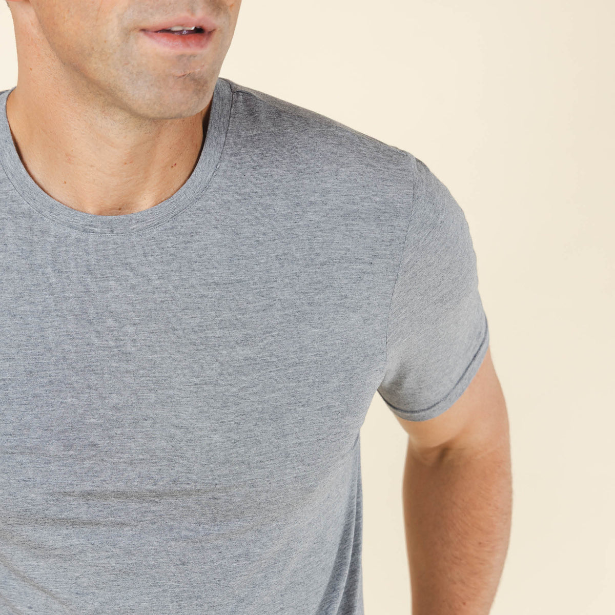 The Rock Solid | Mild Grey SleepDeep™ Men’s Pajama Shirt - Shinesty