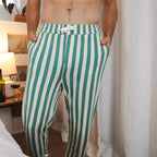 The Nantucket | Green Dock Stripe SleepDeep™ Men’s Pajama Joggers - Shinesty