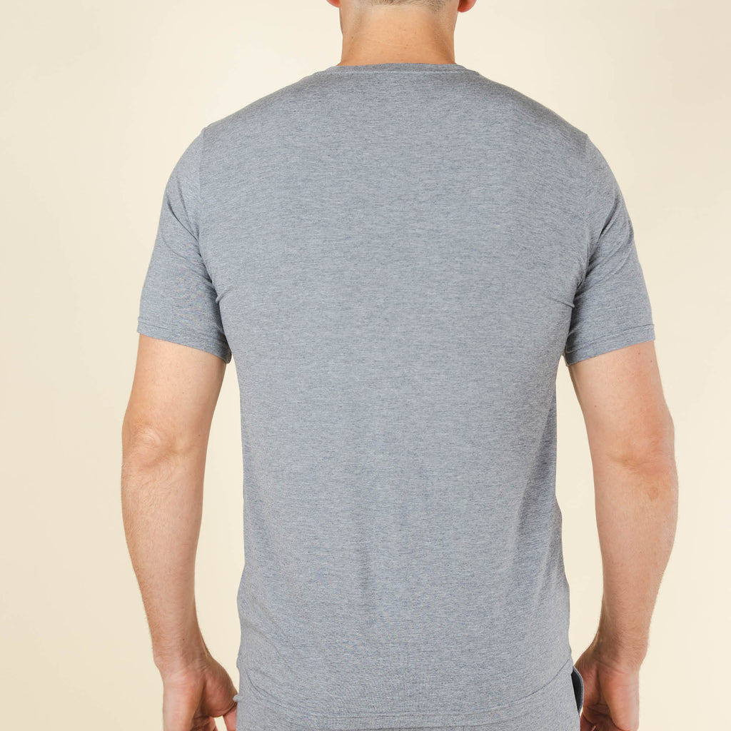 The Rock Solid | Mild Grey SleepDeep™ Men’s Pajama Shirt - Shinesty