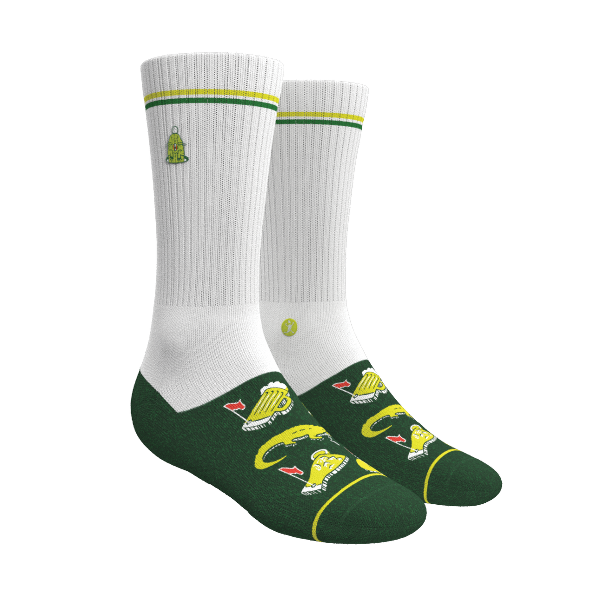 The 19th Hole | Golf Tournament Holes Heel Hammock™ Crew Socks - Shinesty