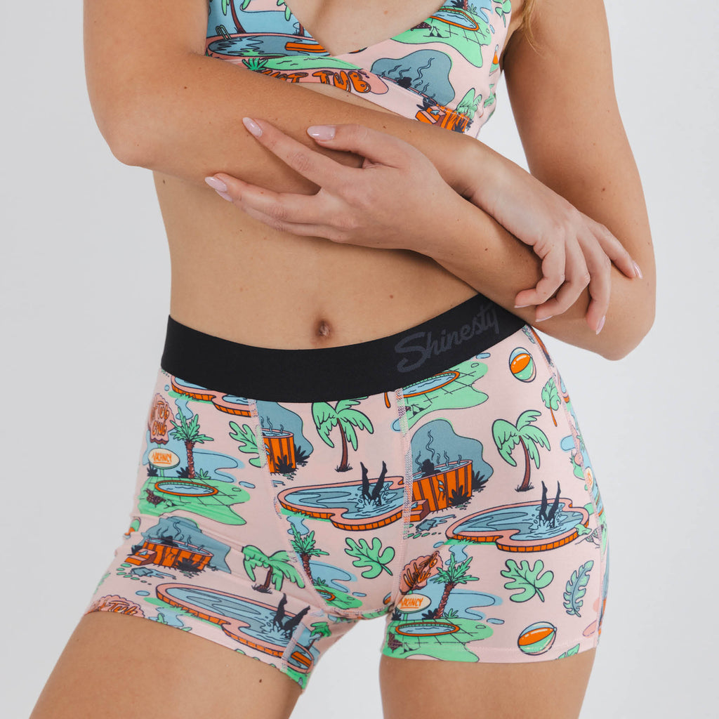 The Motel Hotel | Palm Springs Tropical Women’s Boxers - Shinesty