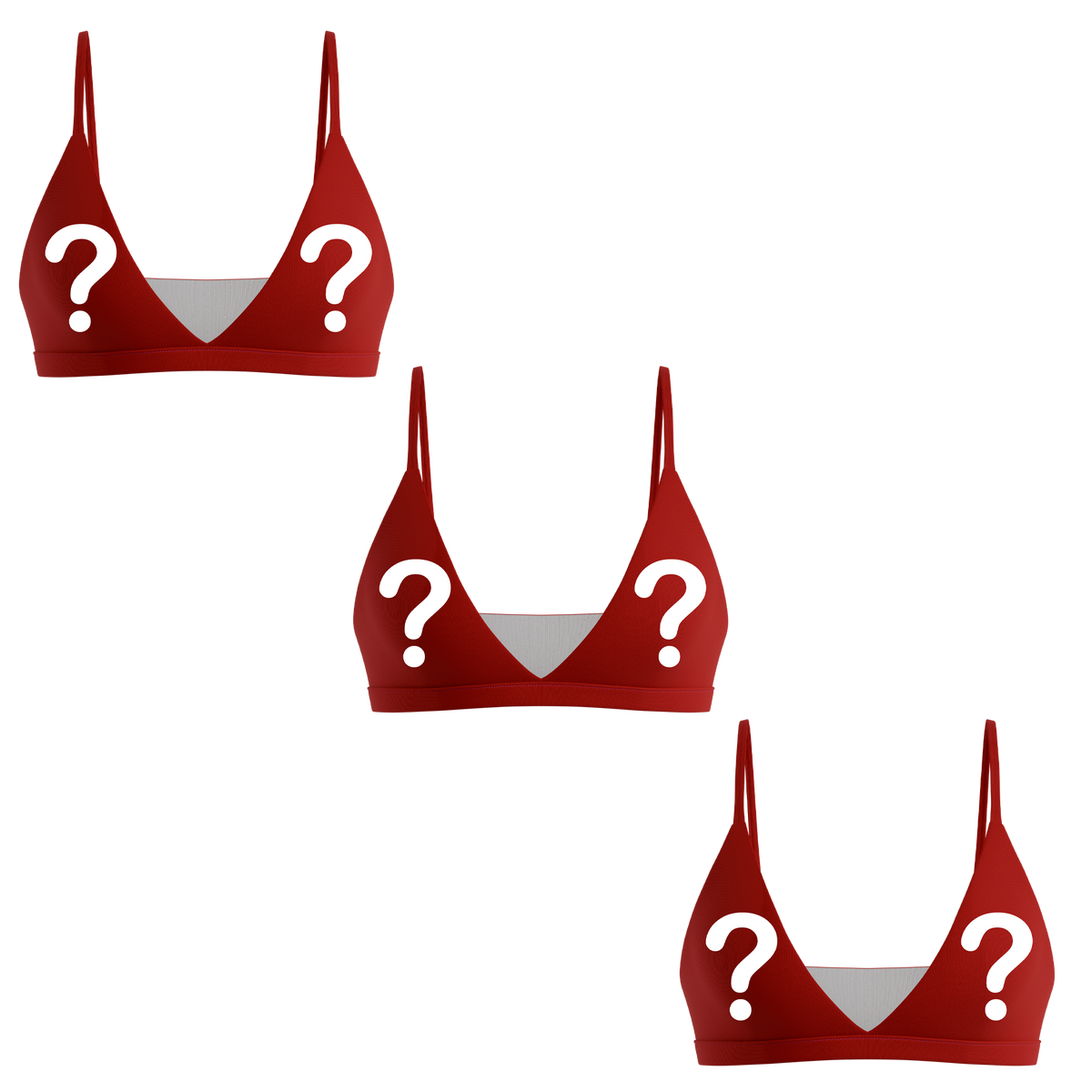 The Mystery | Boob Hammock™ Triangle Bralette 3 Pack - Shinesty