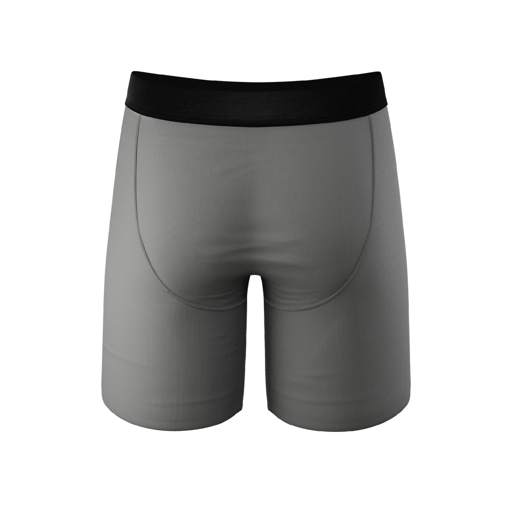 The 50 Shades | Long Leg Grey Ball Hammock® Pouch Underwear With Fly 3 Pack - Shinesty
