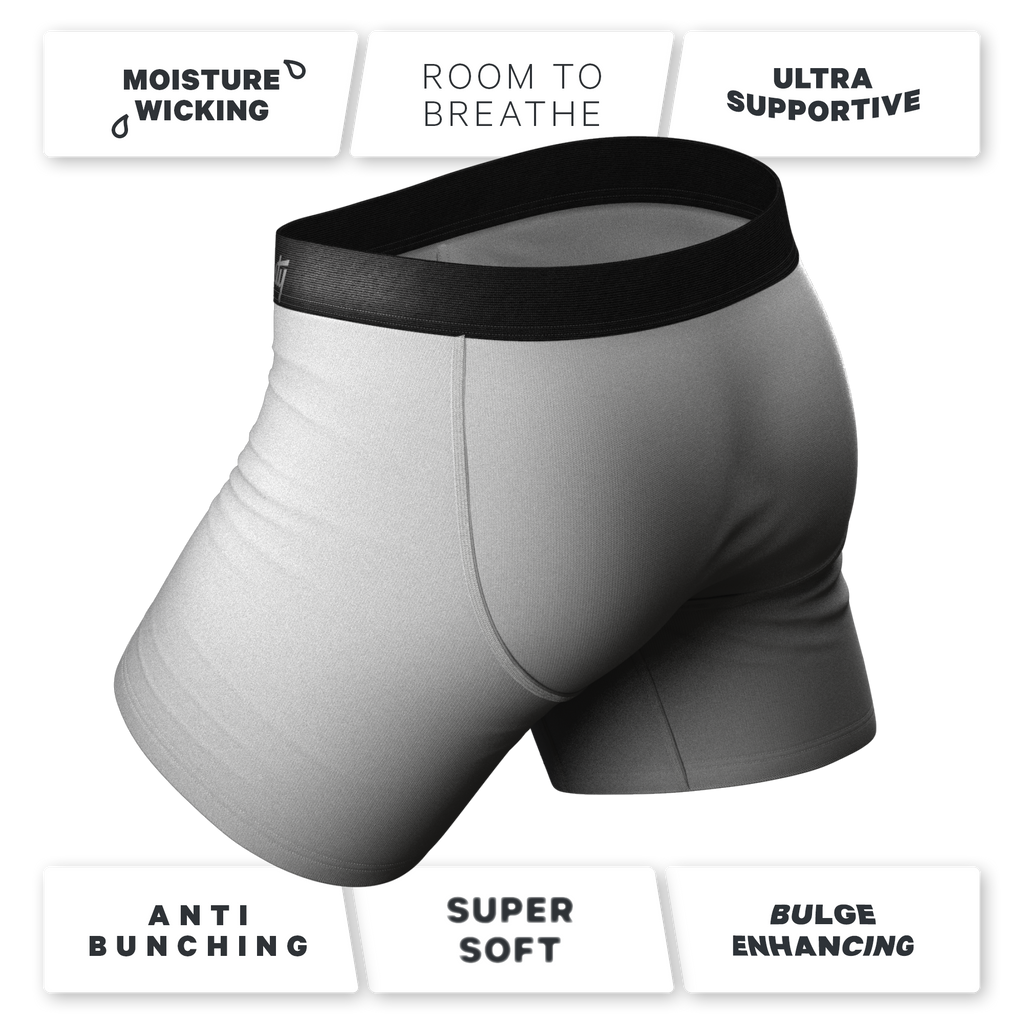 The 50 Shades | Grey Ball Hammock® Pouch Underwear With Fly - Shinesty