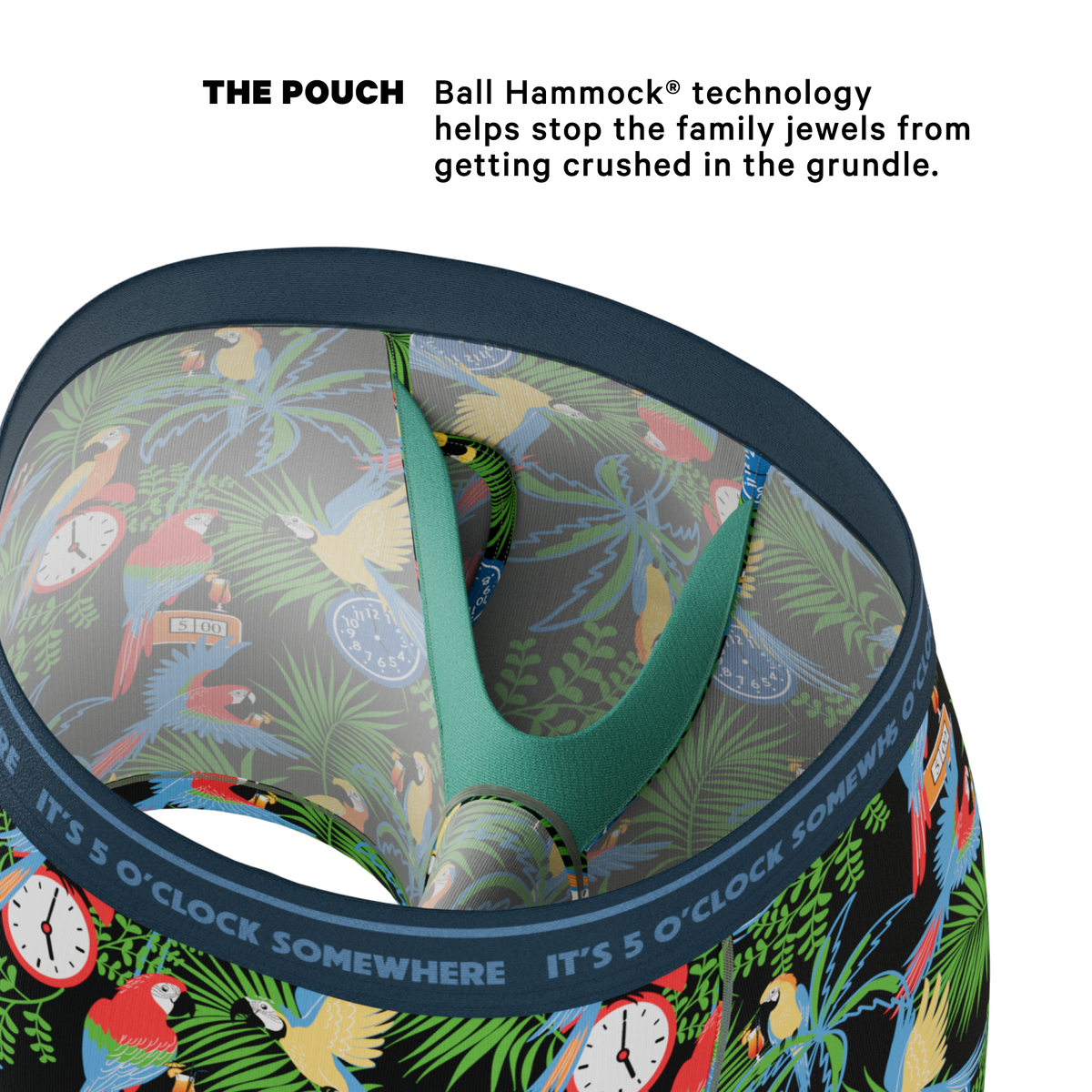 The 5 O'Clock Somewhere | Margaritaville® Ball Hammock® Pouch Underwear With Fly - Shinesty