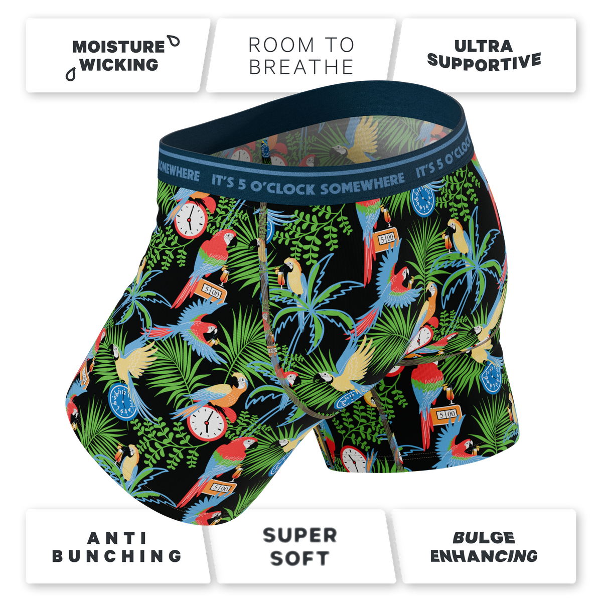The 5 O'Clock Somewhere | Margaritaville® Ball Hammock® Pouch Underwear With Fly - Shinesty