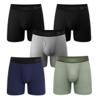The 5 Solids | Ball Hammock® Pouch Boxer Briefs with Fly 5 Pack - Shinesty