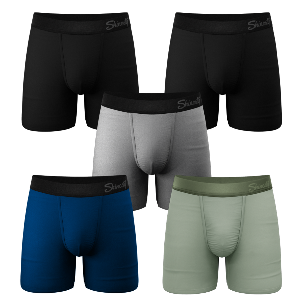The 5 Solids | Ball Hammock® Boxer Brief 5 Pack - Shinesty