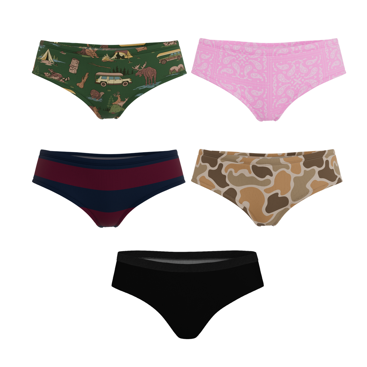 The Happy Trails | Cheeky Underwear 5 Pack - Shinesty