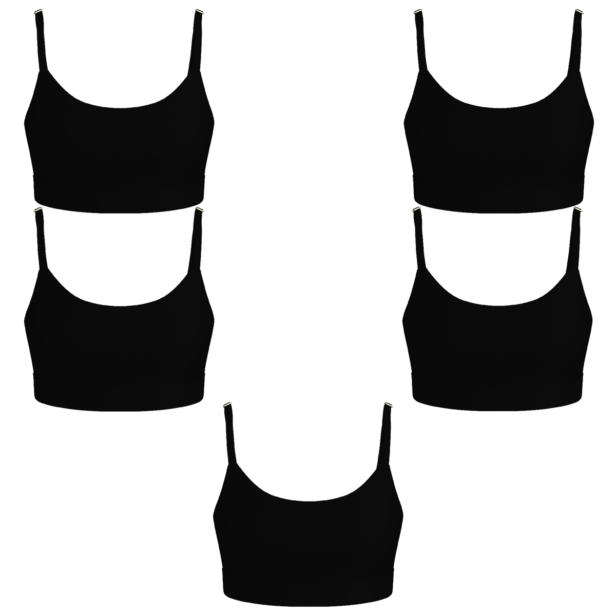 The Threat Level Midnight | Women's Boob Hammock™ Bralette 5 Pack - Shinesty