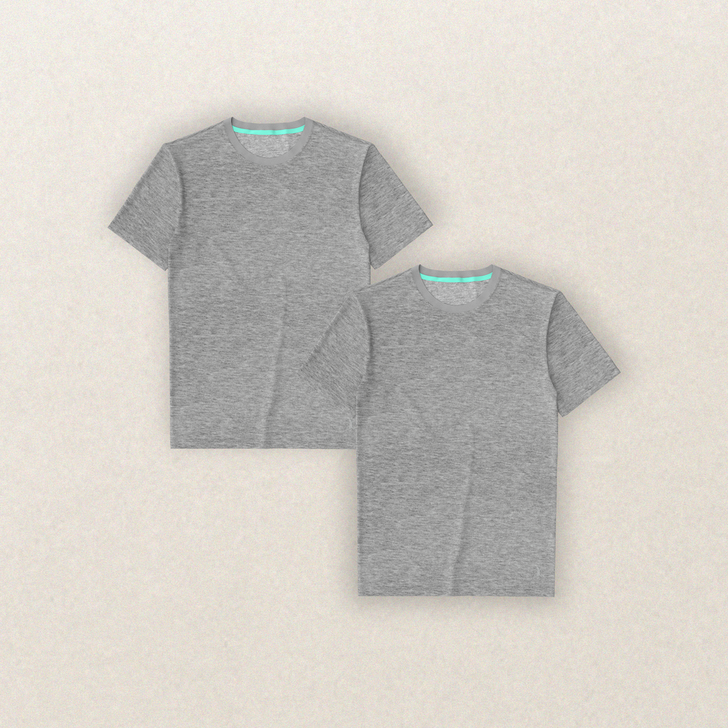 The Everyman™ Tee - Heather Grey 2 Pack | T-Shirt For Men 2 Pack ft. Super Stupid-Soft™ Fabric - Shinesty
