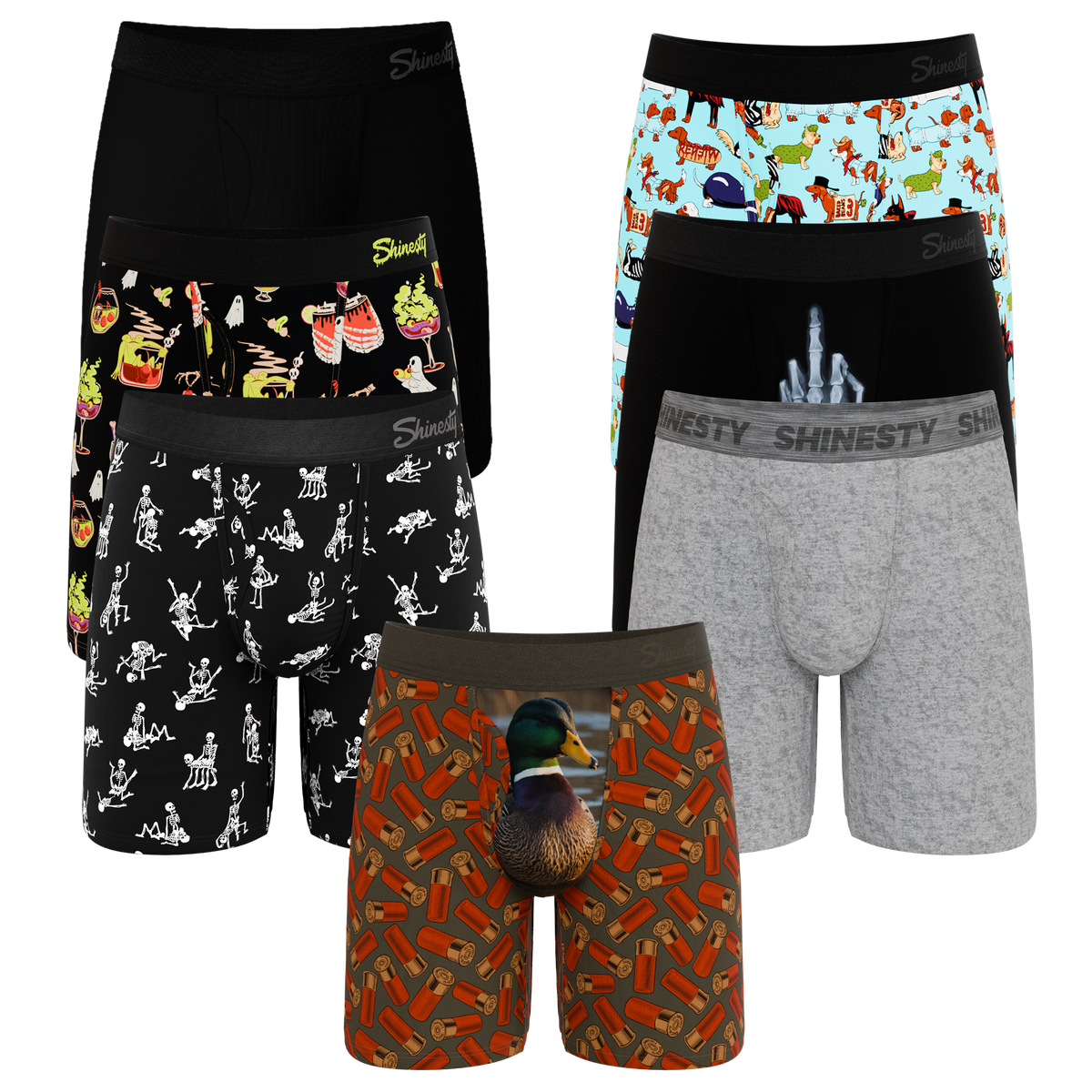 The Boo Crew | Long Leg Ball Hammock® Pouch Underwear With Fly 7 Pack - Shinesty