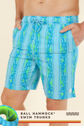 The Conch Shell | Light Blue Retro Ball Hammock® Pouch 8" Swim Trunks - Shinesty