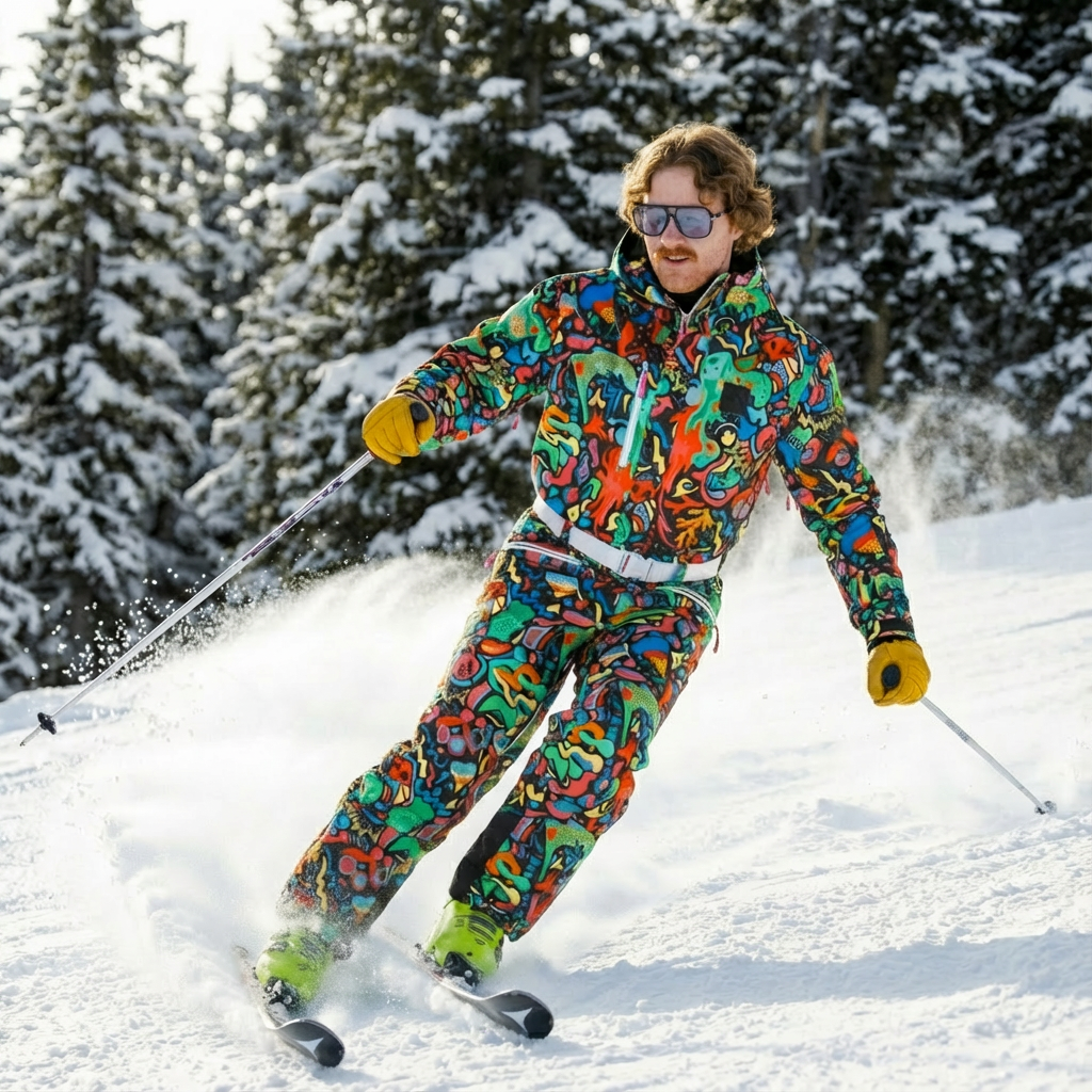 The Stairway to Heaven | Trippy One Piece Ski Suit - Shinesty