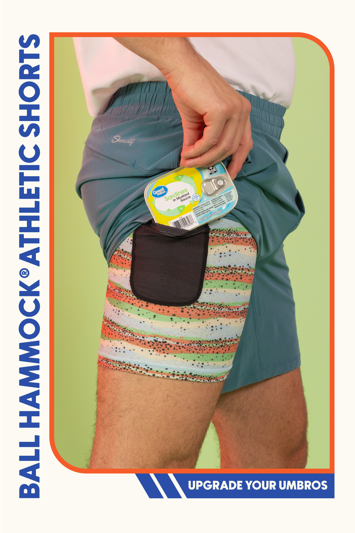 The Ace Angler | Teal and Bass Ball Hammock® 5 Inch Athletic Shorts - Shinesty