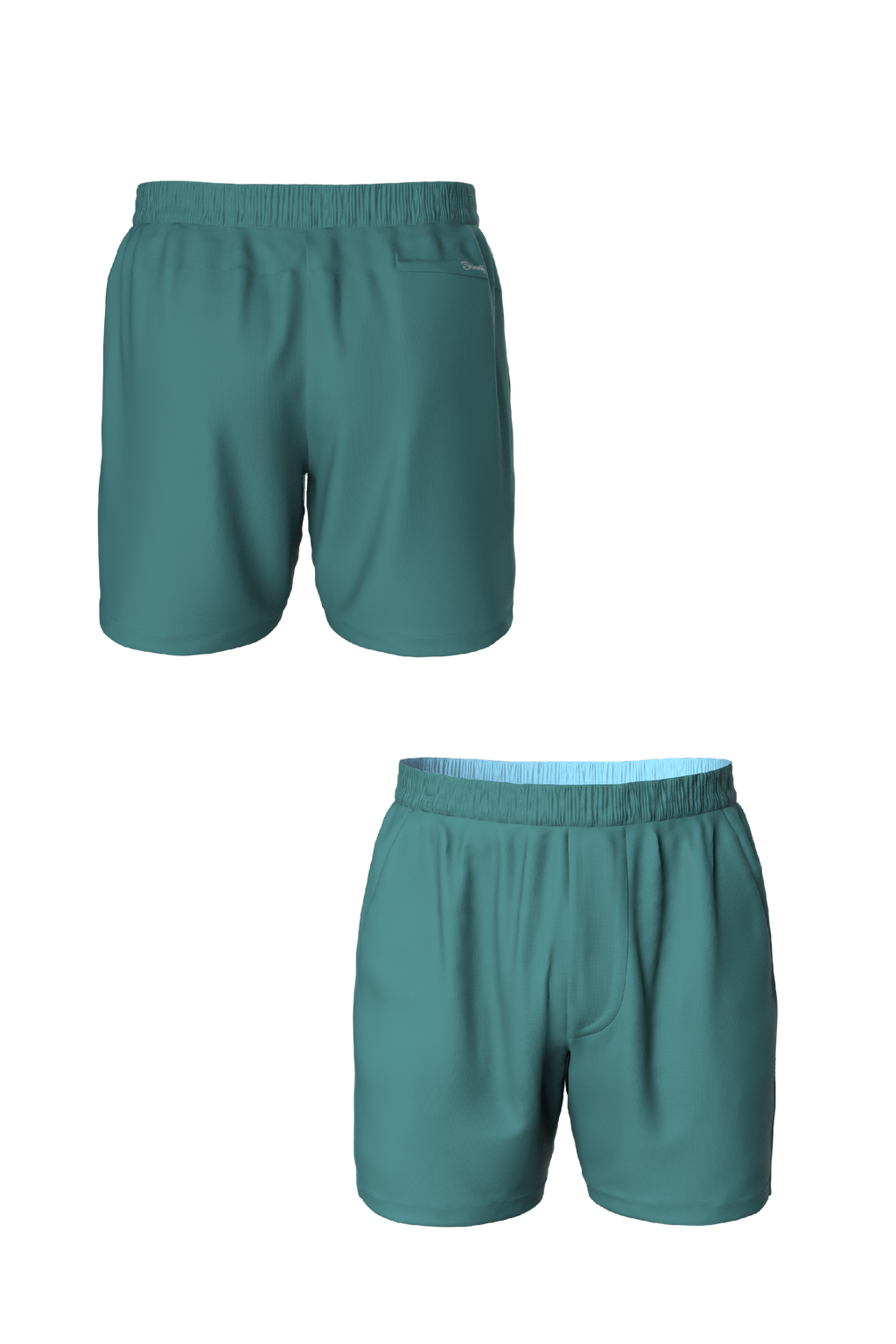 The Ace Angler | Teal and Bass Ball Hammock® 5 Inch Athletic Shorts - Shinesty