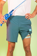 The Ace Angler | Teal and Bass Ball Hammock® 7 Inch Athletic Shorts - Shinesty