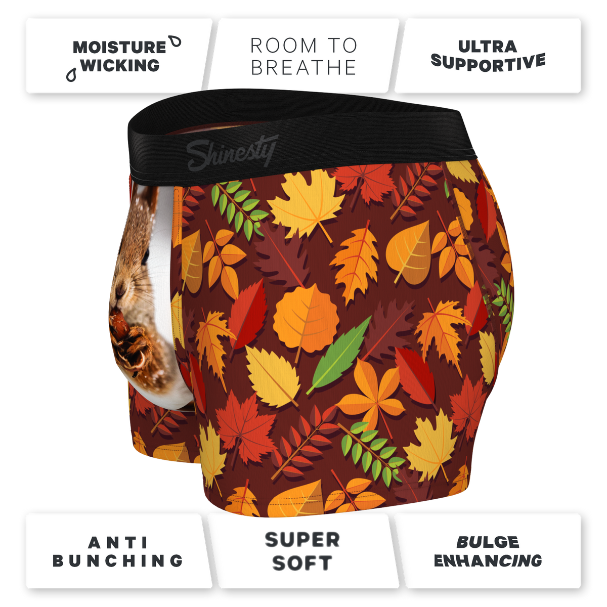 The Acorn Hoard | Squirrel Ball Hammock® Pouch Trunks Underwear - Shinesty