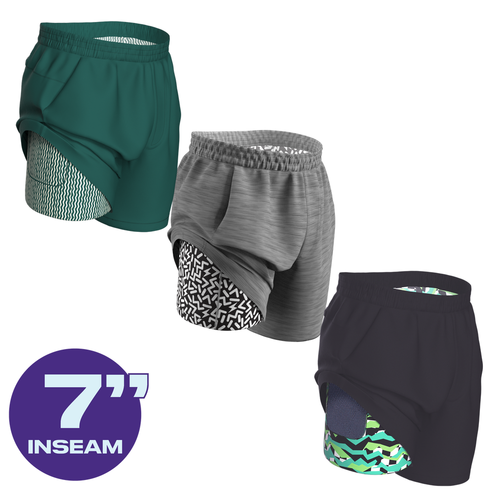 The Actives | Ball Hammock® 7 Inch Athletic Shorts 3 Pack - Shinesty