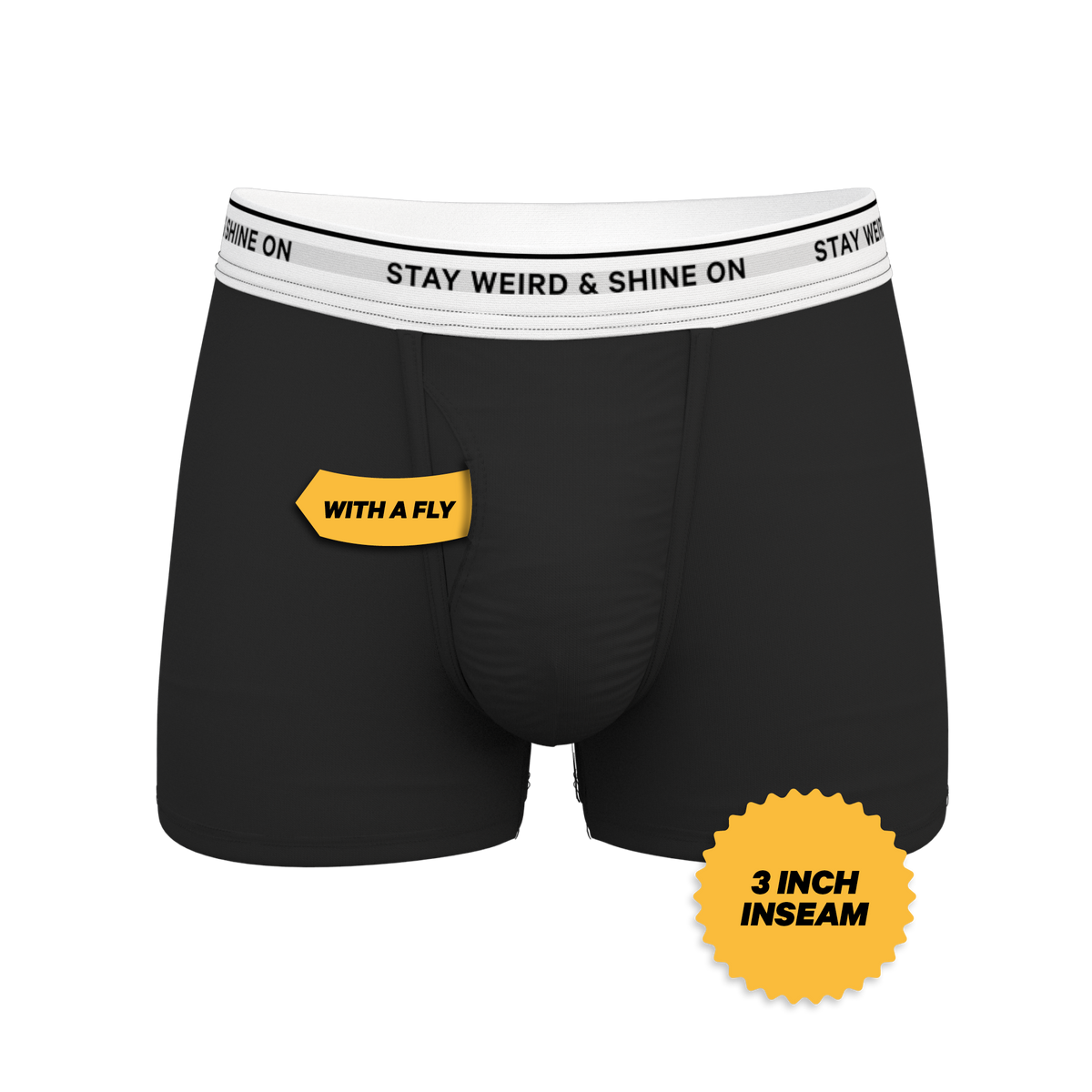 The Anthem | Black Shinesty Ball Hammock® Pouch Trunks Underwear - Shinesty