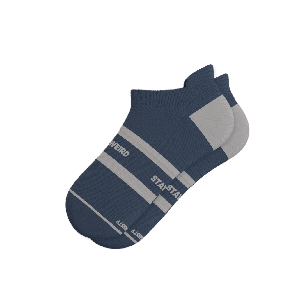 The Arctic | Navy and Grey Heel Hammock™ Ankle Socks - Shinesty