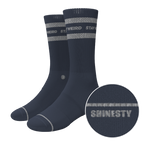 The Arctic | Navy and Grey Heel Hammock™ Crew Socks - Shinesty