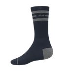 The Arctic | Navy and Grey Heel Hammock™ Crew Socks - Shinesty