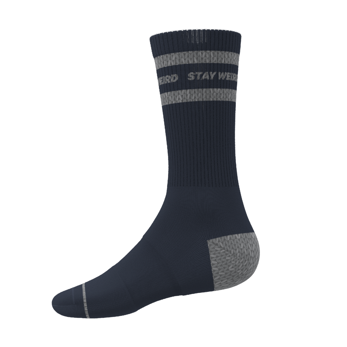The Arctic | Navy and Grey Heel Hammock™ Crew Socks - Shinesty