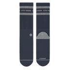 The Arctic | Navy and Grey Heel Hammock™ Crew Socks - Shinesty