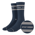 The Arctic | Navy and Grey Heel Hammock™ Crew Socks - Shinesty