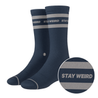 The Arctic | Navy and Grey Heel Hammock™ Crew Socks - Shinesty