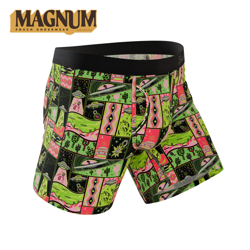 The Area 51 | Retro-Futuristic Alien Ball Hammock® Magnum Big Pouch Underwear - Shinesty
