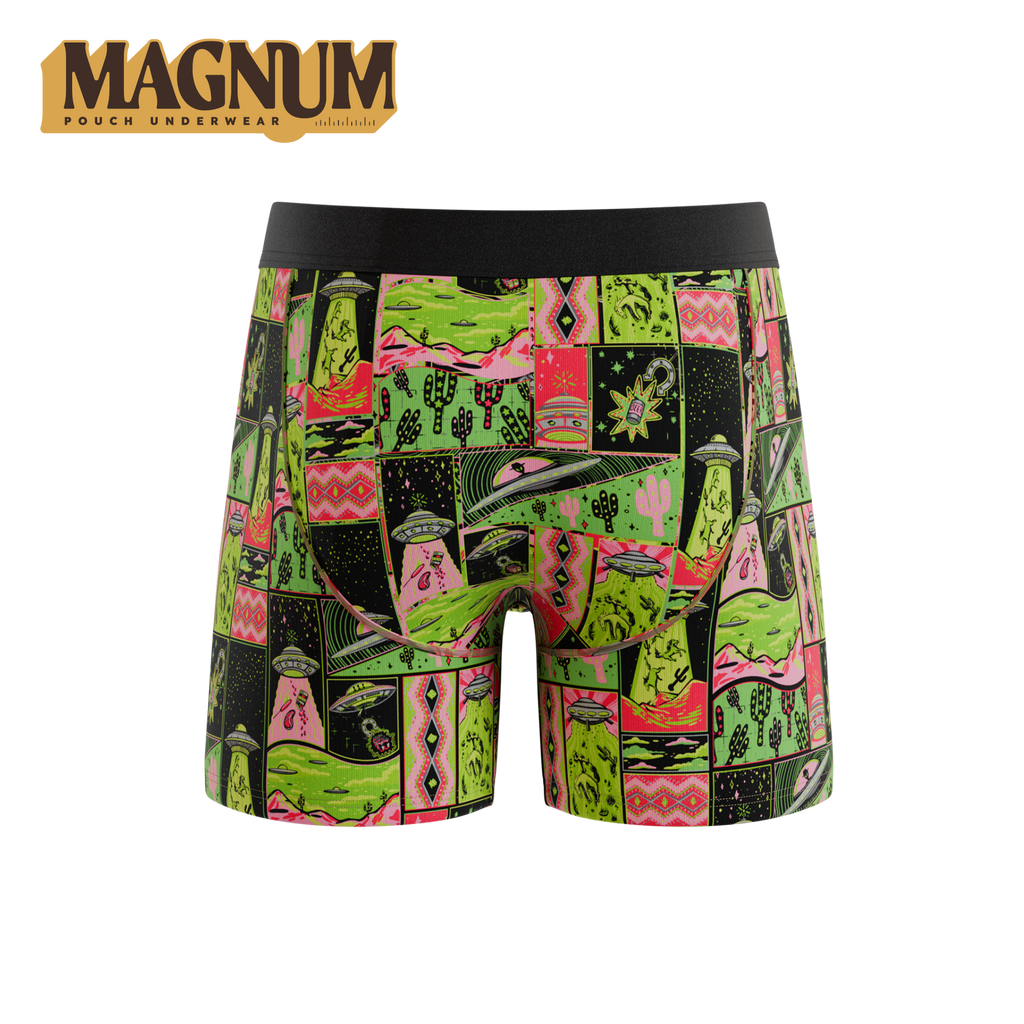 The Area 51 | Retro-Futuristic Alien Ball Hammock® Magnum Big Pouch Underwear - Shinesty