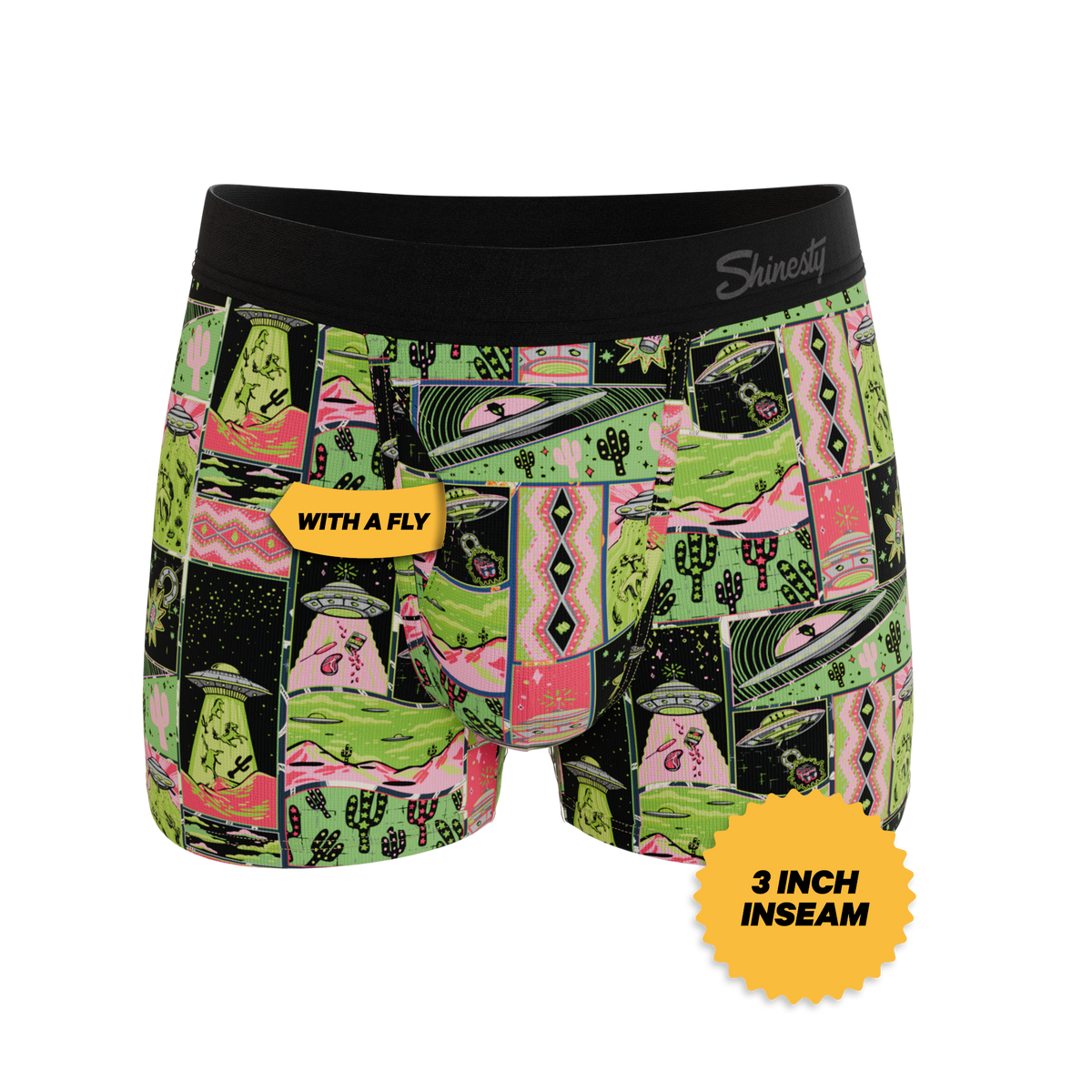 The Area 51 | Retro-Futuristic Alien Ball Hammock® Pouch Trunks Underwear - Shinesty