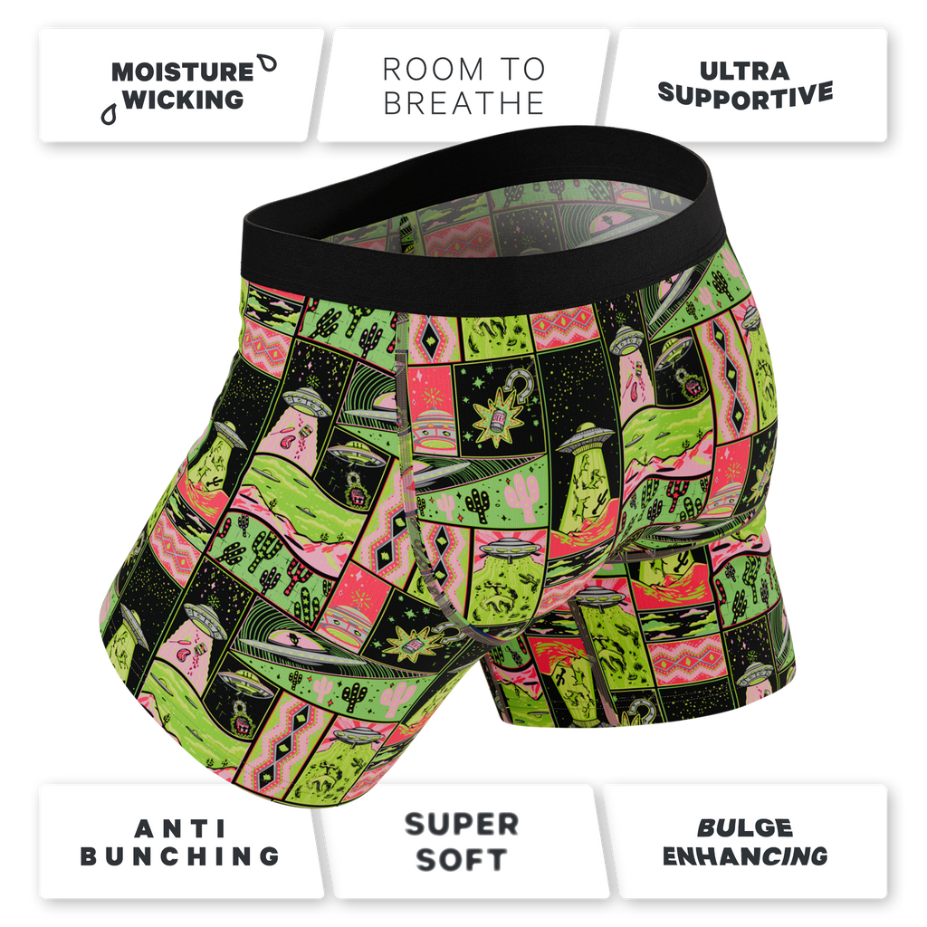The Area 51 | Retro-Futuristic Alien Ball Hammock® Pouch Underwear - Shinesty
