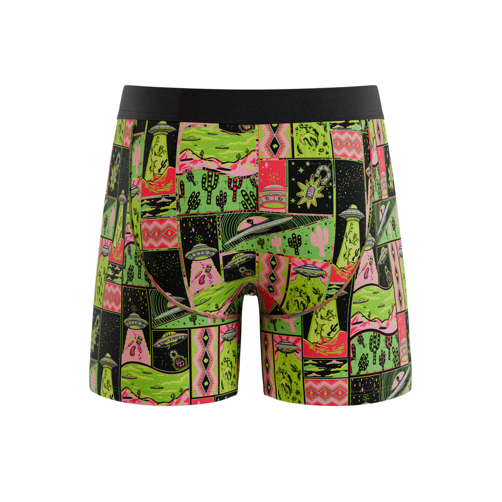The Area 51 | Retro-Futuristic Alien Ball Hammock® Pouch Underwear With Fly - Shinesty