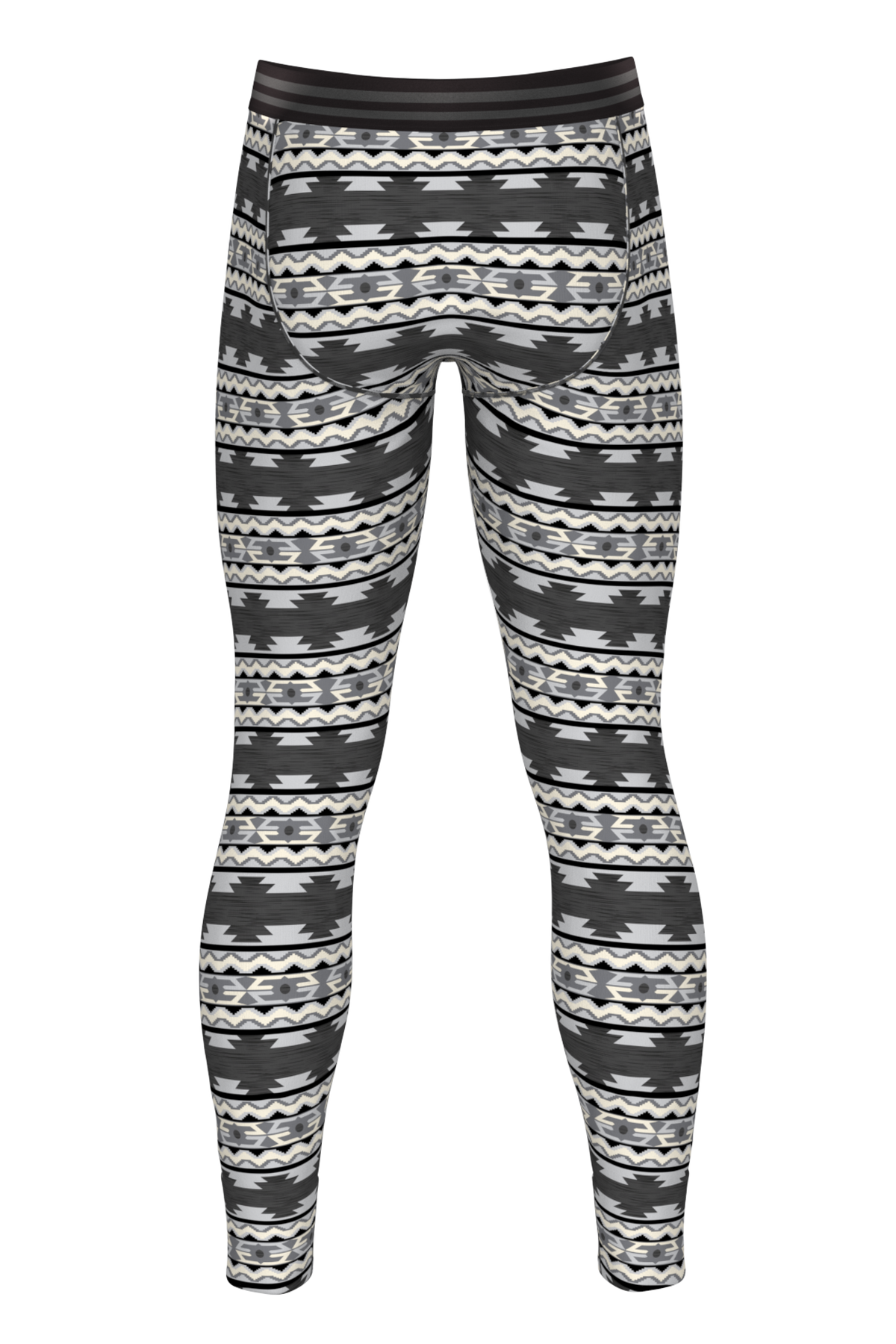 The Arroyo Grande | Grey and Black Aztec Ball Hammock® Long Johns - Shinesty
