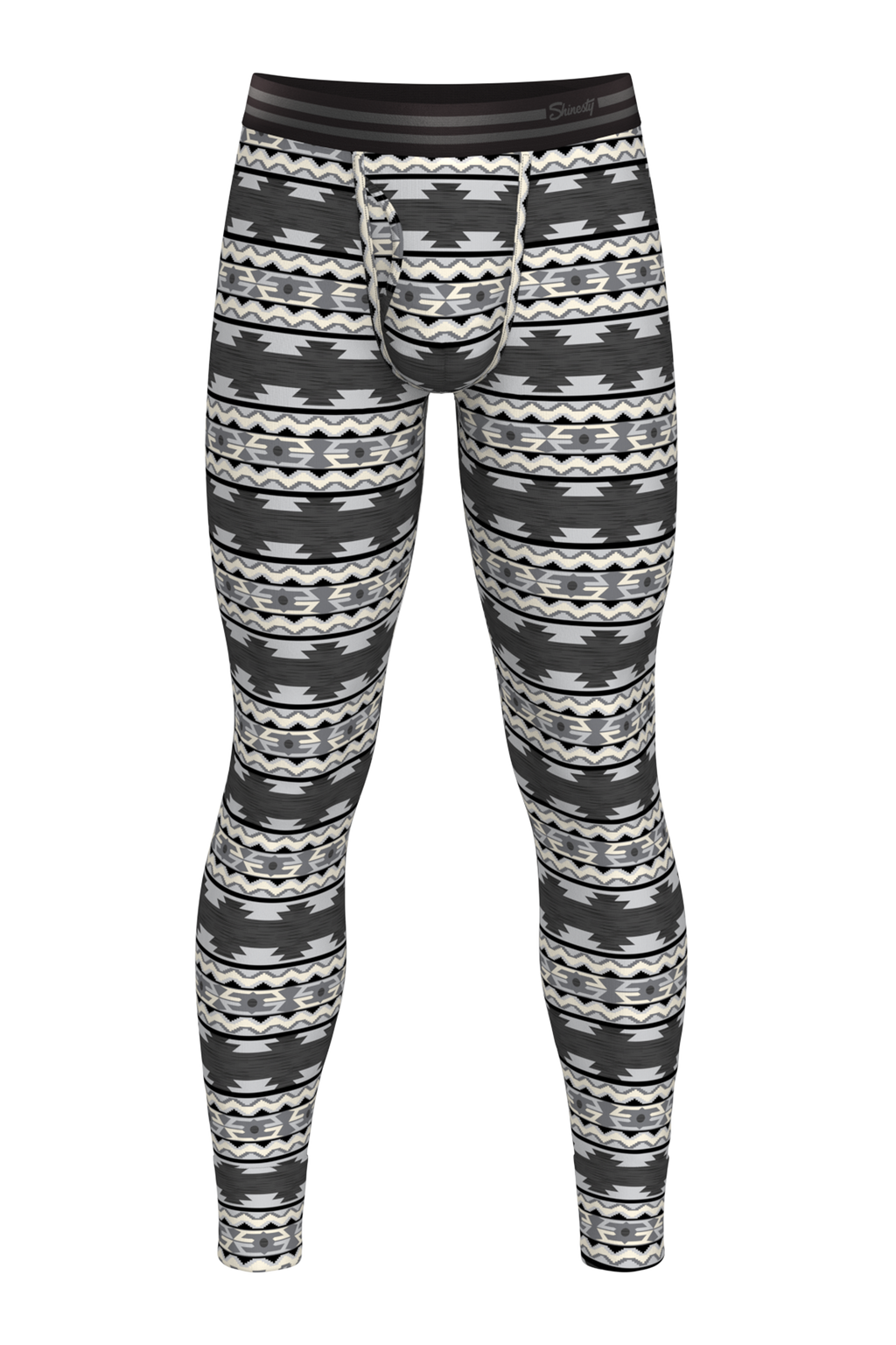 The Arroyo Grande | Grey and Black Aztec Ball Hammock® Long Johns - Shinesty