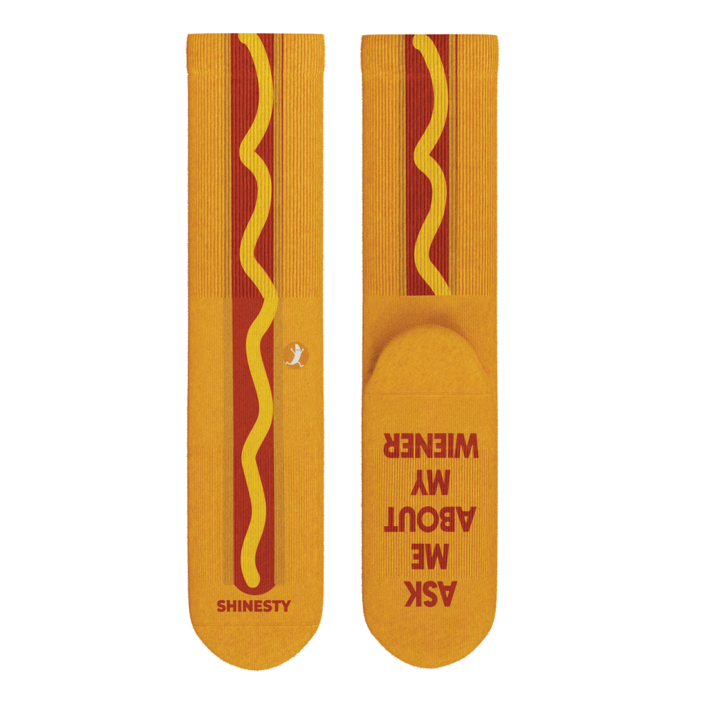The Ask Me | Hot Dog Heel Hammock™ Crew Socks - Shinesty