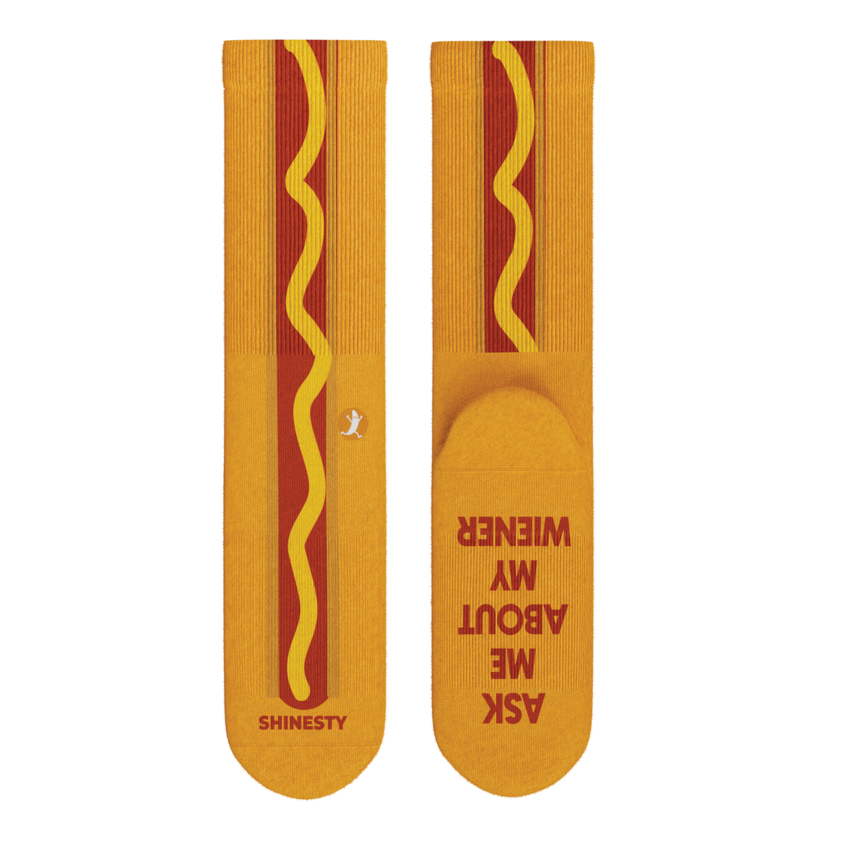 The Ask Me | Hot Dog Heel Hammock™ Crew Socks - Shinesty
