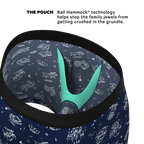 The Astrology Major | Glow in the Dark Astrological Signs Ball Hammock® Pouch Underwear With Fly - Shinesty